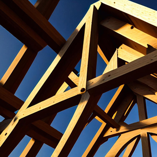 Toiture en cours de réparation